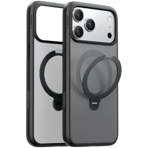 Torras Ostand Spin Back Cover hoesje met MagSafe voor Apple iPhone 17 Pro Max - Zwart