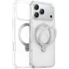 Torras Ostand Spin Back Cover hoesje met MagSafe voor Apple iPhone 17 Pro Max - Transparant 0