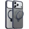 Torras Ostand Spin Back Cover hoesje met MagSafe voor Apple iPhone 17 Pro Max - Donkerblauw 0