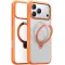 Torras Ostand Spin Back Cover hoesje met MagSafe voor Apple iPhone 17 Pro Max - Oranje