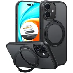 Torras Ostand Pro Back Cover hoesje met MagSafe voor Apple iPhone 17 - Zwart