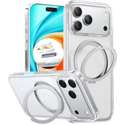 Torras Ostand Pro Back Cover hoesje met MagSafe voor Apple iPhone 17 Pro - Transparant