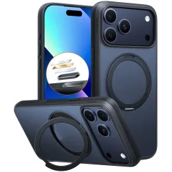 Torras Ostand Pro Back Cover hoesje met MagSafe voor Apple iPhone 17 Pro Max - Zwart