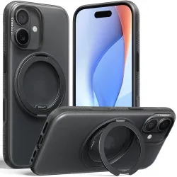 Torras Ostand R Fitness Back Cover hoesje met MagSafe voor Apple iPhone 17 - Zwart