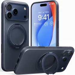 Torras Ostand R Fitness Back Cover hoesje met MagSafe voor Apple iPhone 17 Pro - Donkerblauw