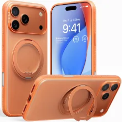 Torras Ostand R Fitness Back Cover hoesje met MagSafe voor Apple iPhone 17 Pro - Oranje
