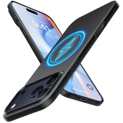 Torras SlimFit Back Cover hoesje met MagSafe voor Apple iPhone 17 Pro - Zwart