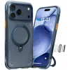 Torras Ostand Spin Air Back Cover hoesje met MagSafe voor Apple iPhone 17 Pro Max - Donkerblauw 0