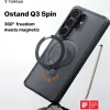 Torras Ostand Spin Back Cover hoesje met MagSafe voor Samsung Galaxy S26 Ultra - Zwart 6