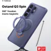 Torras Ostand Spin Back Cover hoesje met MagSafe voor Samsung Galaxy S26 Ultra - Donkerpaars 1