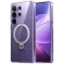 Torras Ostand Spin Back Cover hoesje met MagSafe voor Samsung Galaxy S26 Ultra - Transparant