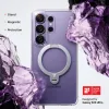 Torras Ostand Spin Back Cover hoesje met MagSafe voor Samsung Galaxy S26 Ultra - Transparant 1