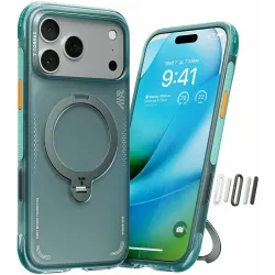 Torras Ostand Spin Air Back Cover hoesje met MagSafe voor Apple iPhone 17 Pro - Glacier Sprint