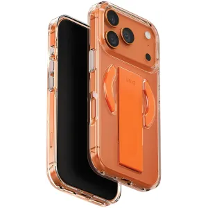 UNIQ Heldro Air MagClick MagSafe Back Cover hoesje voor Apple iPhone 17 Pro - Transparant/Oranje