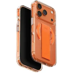 UNIQ Heldro Air MagClick MagSafe Back Cover hoesje voor Apple iPhone 17 Pro Max - Transparant/Oranje